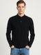 Polo Langarmbluse Black