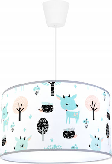 Light Home Μονόφωτο Παιδικό Φωτιστικό Κρεμαστό 60W με Υποδοχή E27 Λευκό