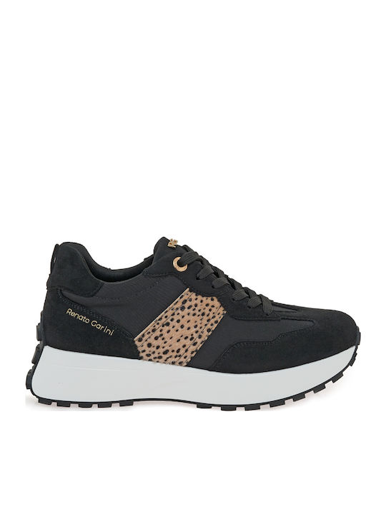 Renato Garini Sneakers Μαυρο Καστορι Λεοπαρ