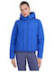 Women's Lifestyle Jacket Waterproof for Winter with Hood Blue