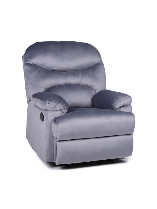 Nashira Relaxsessel Samt Gray 88x90x99cm