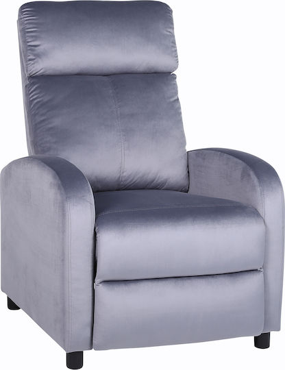 Tureis Fotoliu Relax Catifelat Gri 68x86x99cm