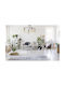 Light Home Κρεμαστό Φωτιστικό Χάλκινο για 4 Λαμπτήρες E27