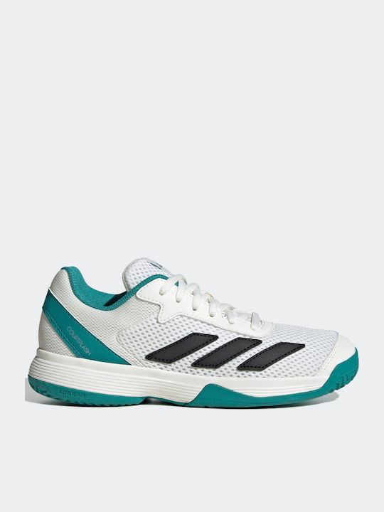 Courtflash Kids Sports Shoes Tennis with Laces White