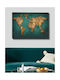 Canvas Painting World Map Hm7197.01 100x3x70 cm