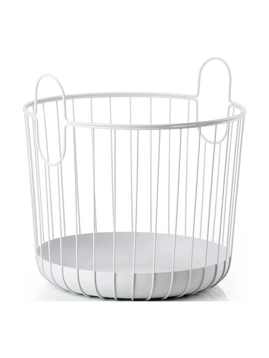 Zone Denmark Metallic Organizer Basket Ø40.6x41.1 Inu Soft Gray