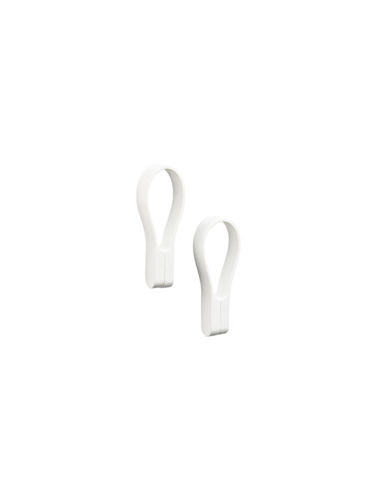 Zone Denmark Badezimmerhaken Magnetisch Set 2 Stück 9 cm Loop Weiß