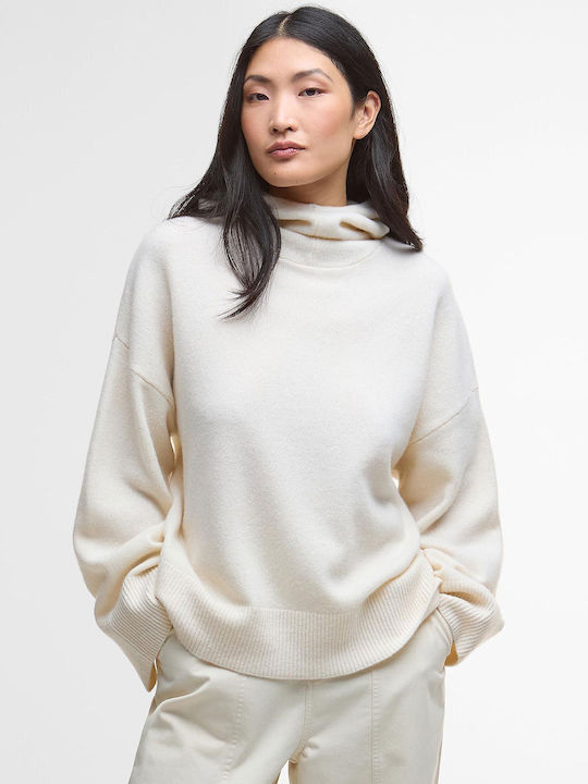 Evette Damen Langärmlige Bluse mit Kapuze Weiß