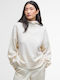 Evette Damen Langärmlige Bluse mit Kapuze Weiß
