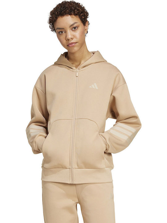 adidas Sportswear W Fi 3s Жилетка Beige с качулка