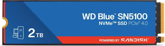 Western Digital Син SSD 2TB Тип PCle Карта с Връзка PCI Express 4.0 WDS200T5B0E