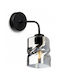 Light Home Modern Lamp Wall with Socket E27 Black