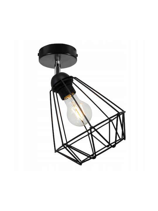 Light Home Μοντέρνο Φωτιστικό Τοίχου με Ντουί E27 Μαύρο