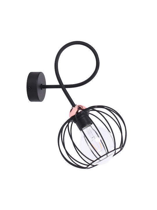 Light Home Modern Lumină de Perete cu Soclu E27 Negru