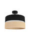 Light Home Πλαφονιέρα Οροφής Μαύρη με Ντουί E27