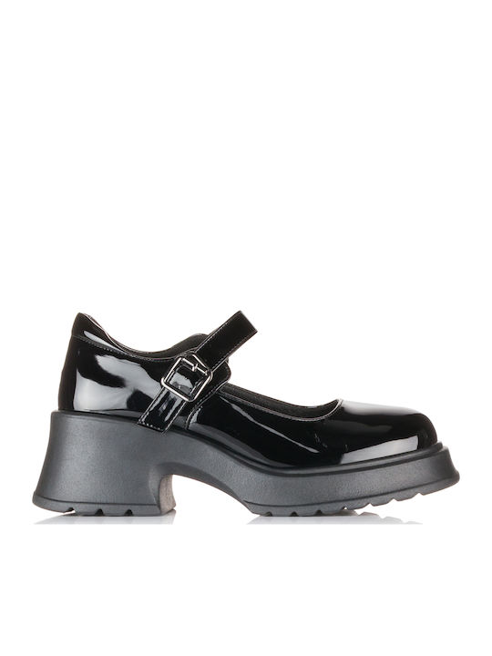 Pumps mit Riemchen Schwarz