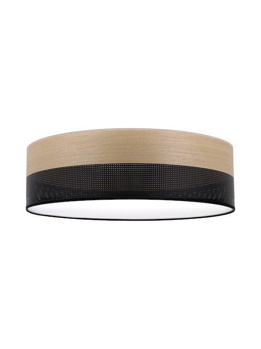 Light Home Πλαφονιέρα Οροφής Μαύρη με Ντουί E27