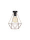Light Home Πλαφονιέρα Οροφής Μαύρη
