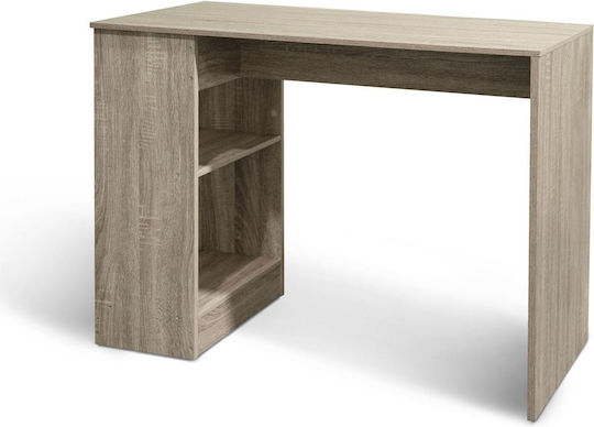 Schreibtisch Holz mit Bücherregal Natural 95x45x73cm