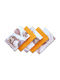Schultertuch Burp Cloth Orange 38x38cm 5 Stück