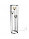 Light Home Floor Lamp H130cm. with Socket for Bulb E27 Black
