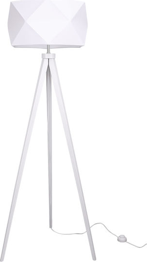 Light Home Floor Lamp with Socket for Bulb E27 White