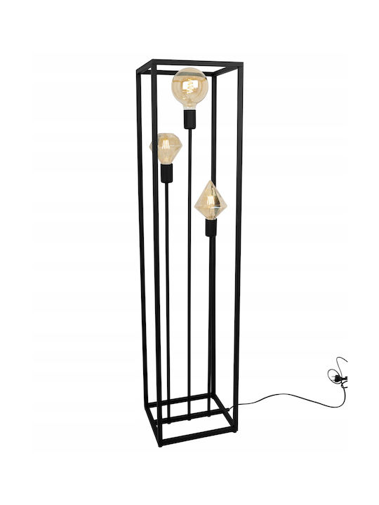 Light Home Stehleuchte mit Fassung für Lampe E27 Schwarz