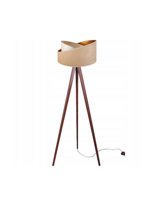 Light Home Φωτιστικό Δαπέδου με Ντουί για Λαμπτήρα E27 Καφέ
