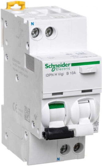 Residual Current Circuit Breaker 2p 10a B 0.03a Idpn N Vigi 1p+n A9d07610