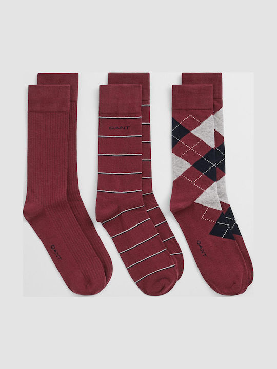 Gant Bărbați Șosete Bordeaux 3Pachet