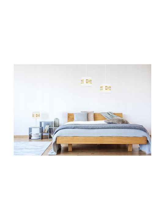 Light Home Μεταλλικό Πορτατίφ για Ντουί E27 με Λευκό Καπέλο και Βάση