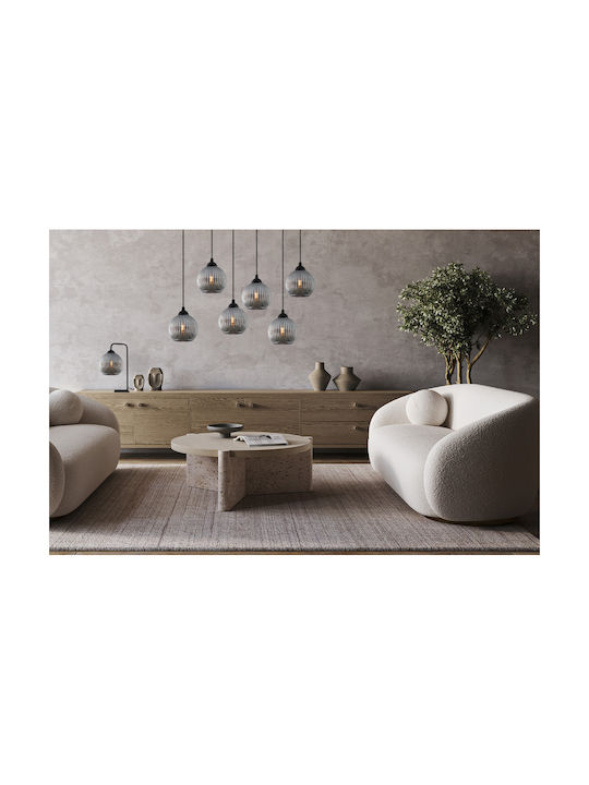 Light Home Πορτατίφ για Ντουί E27 με Γκρι Καπέλο και Μαύρη Βάση
