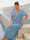 Jucita Women's Mini Caftan Beachwear Blue