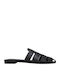 Damen Flache Schwarz Sandalen