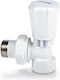 Activ Plus 1/2 Inch White Angled Radiator Supply Valve
