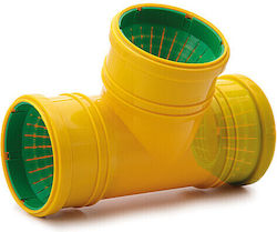 Pp Drainage Tee 90° Dn Od 72-100x72-100mm Universal Yellow