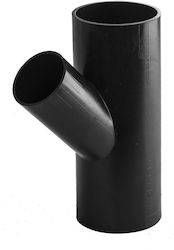Pehd Pipe Tee 160x110/45 S12.5 Black Color Qs Quick Stream