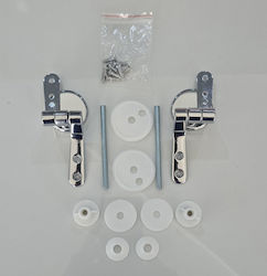 Universale Türscharniere WC-Abdeckungen Chrom Gipsverschraubungen Set 2 Stück Universale Türscharniere WC-Abdeckungen Chrom Gipsverschraubungen Set 2 Stück