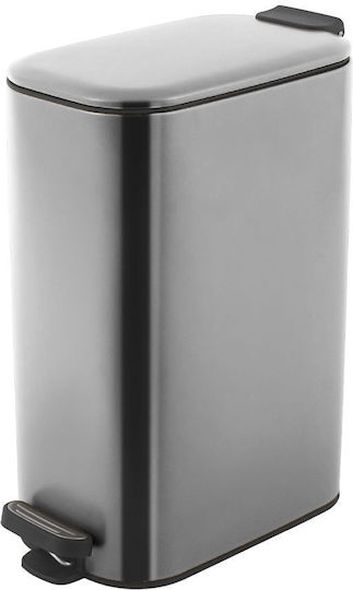 Estia Soft Close Waste Bin Waste made of Stainless Steel with Pedal Silver 30lt 1pcs