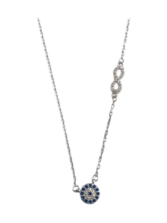 Prince Silvero Necklace Eye from Silver with Zircon