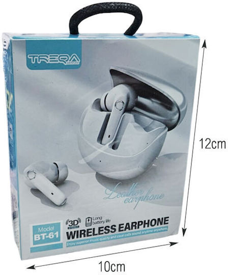 Treqa BT-61 In-Ear Bluetooth-Freisprecheinrichtung Kopfhörer mit Ladeetui Schwarz