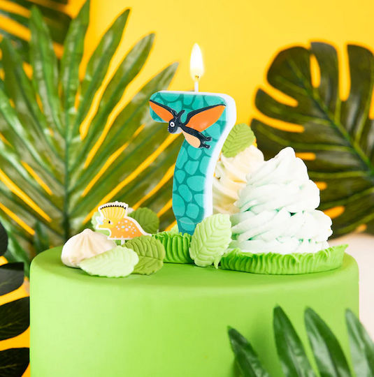 Cake Candle Number 7 Seven Dino Dinozaur