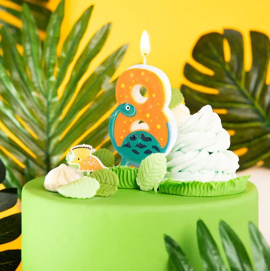 Lumânare De Tort Numărul 8 Opt Dinozaur Dino