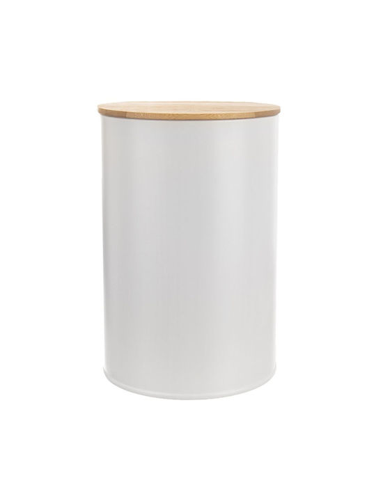 Orion Vase General Use with Lid Wooden White 800ml