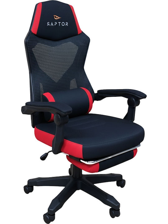 Raptor-Gaming Venom Artificial Leather Gaming Chair with Footrest Red