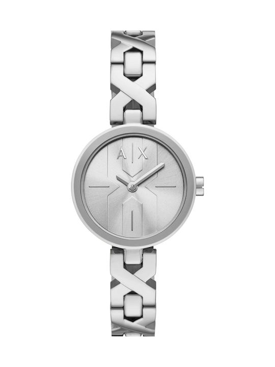 Armani Exchange Γυναικείο Ρολόι 32mm Μπαταρίας με Ασημί Μεταλλικό Μπρασελέ