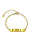 Βραχιόλι Ταυτότητα Χάραξη Awear Angelina Gold