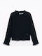 Kids Long-Sleeved Black Blouse