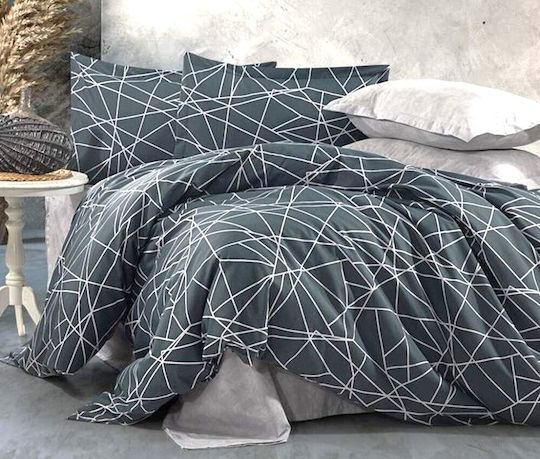 MayHome Bettdecken-Set Einzelbett 160x240cm Polycotton Geometric 2Stück 350 GSMGsm