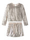 Kids' Set with Shorts Summer 2pcs Silver